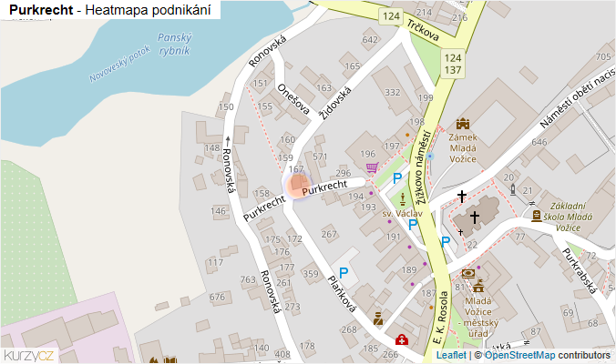Mapa Purkrecht - Firmy v ulici.