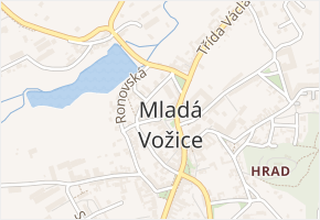 Žižkovo náměstí v obci Mladá Vožice - mapa ulice
