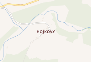 Hojkovy v obci Mladé Bříště - mapa části obce