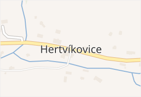 Hertvíkovice v obci Mladé Buky - mapa části obce