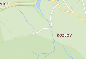 Kozlov v obci Mladějov - mapa části obce