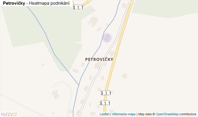 Mapa Petrovičky - Firmy v části obce.