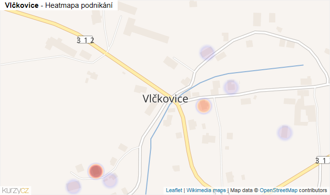 Mapa Vlčkovice - Firmy v části obce.
