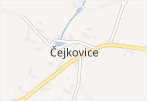 Čejkovice v obci Mladoňovice - mapa části obce