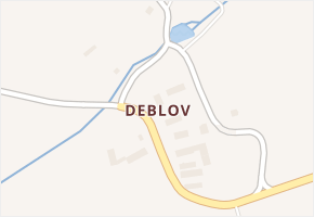 Deblov v obci Mladoňovice - mapa části obce