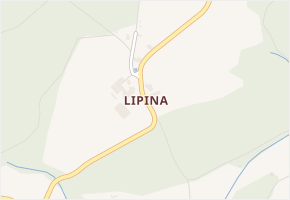 Lipina v obci Mladoňovice - mapa části obce
