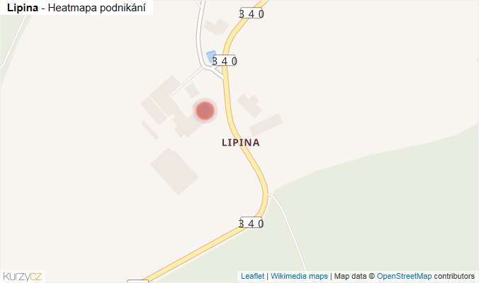 Mapa Lipina - Firmy v části obce.