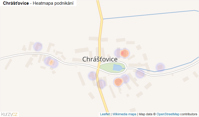 Mapa Chrášťovice - Firmy v části obce.