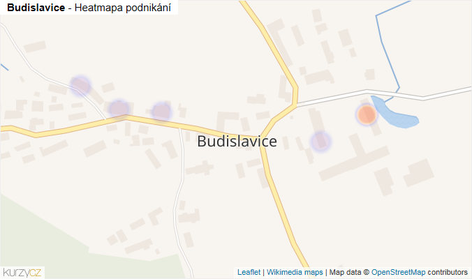 Mapa Budislavice - Firmy v části obce.