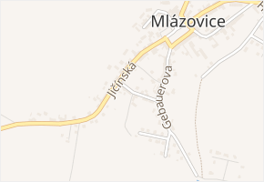 Haise Týneckého v obci Mlázovice - mapa ulice
