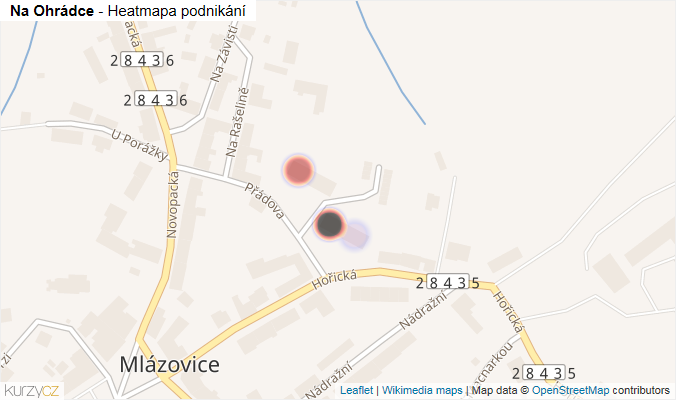 Mapa Na Ohrádce - Firmy v ulici.
