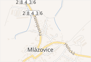 Na Rašelině v obci Mlázovice - mapa ulice