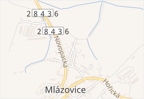 Na Závisti v obci Mlázovice - mapa ulice
