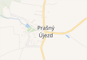 Prašný Újezd v obci Mlečice - mapa části obce