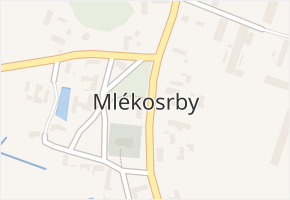 Mlékosrby v obci Mlékosrby - mapa části obce