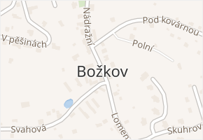 Božkov v obci Mnichovice - mapa ulice