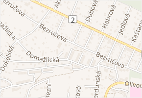 Čapkova v obci Mnichovice - mapa ulice