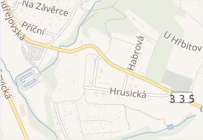 Hrusická v obci Mnichovice - mapa ulice