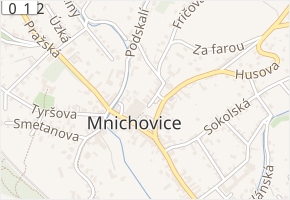 Masarykovo náměstí v obci Mnichovice - mapa ulice
