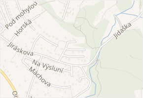 Nerudova v obci Mnichovice - mapa ulice
