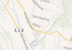 Příční v obci Mnichovice - mapa ulice