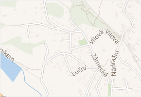 Růžová v obci Mnichovice - mapa ulice
