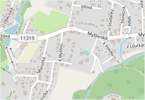 Sázavská v obci Mnichovice - mapa ulice