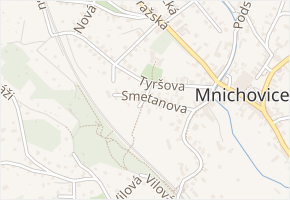Smetanova v obci Mnichovice - mapa ulice