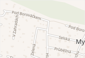 Smrková v obci Mnichovice - mapa ulice