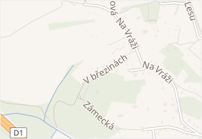V březinách v obci Mnichovice - mapa ulice
