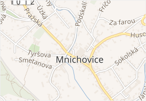 Za Radnicí v obci Mnichovice - mapa ulice