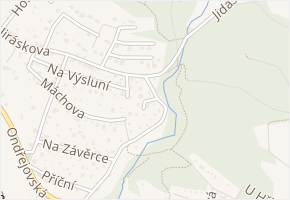 Závěrka v obci Mnichovice - mapa ulice
