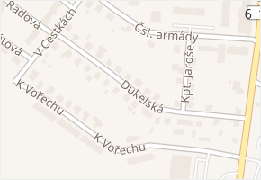 Dukelská v obci Mnichovo Hradiště - mapa ulice
