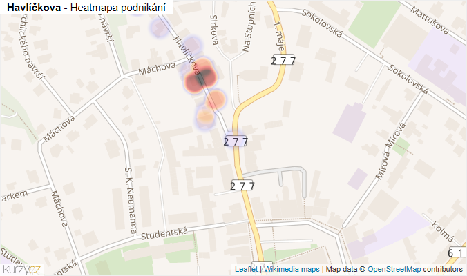 Mapa Havlíčkova - Firmy v ulici.