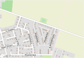 Hradecká v obci Mnichovo Hradiště - mapa ulice
