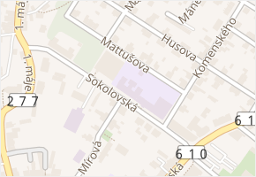 Sokolovská v obci Mnichovo Hradiště - mapa ulice