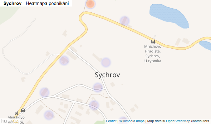 Mapa Sychrov - Firmy v části obce.