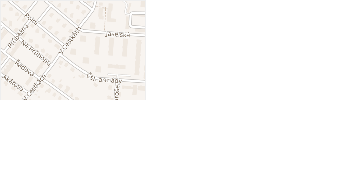 V Cestkách v obci Mnichovo Hradiště - mapa ulice