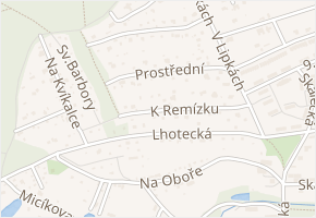 K Remízku v obci Mníšek pod Brdy - mapa ulice