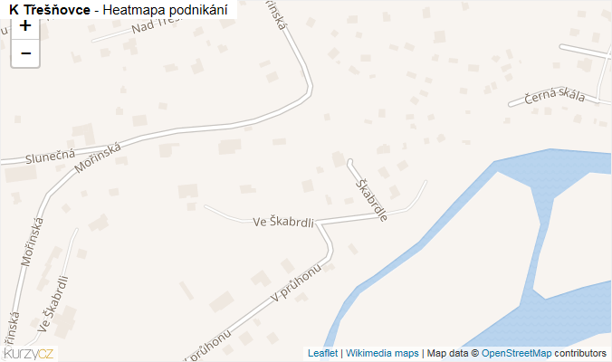 Mapa K Třešňovce - Firmy v ulici.