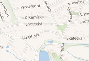 Na oboře v obci Mníšek pod Brdy - mapa ulice