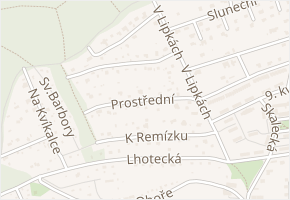 Prostřední v obci Mníšek pod Brdy - mapa ulice