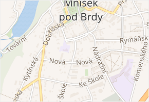 Vejhrádek v obci Mníšek pod Brdy - mapa ulice