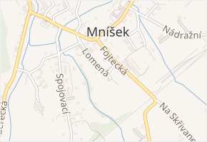 Lomená v obci Mníšek - mapa ulice