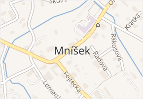 Mníšek v obci Mníšek - mapa části obce