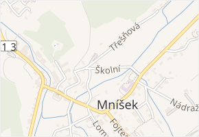 Školní v obci Mníšek - mapa ulice