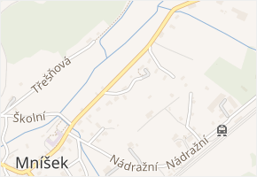 Zelená v obci Mníšek - mapa ulice