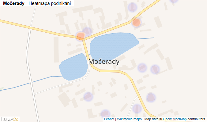 Mapa Močerady - Firmy v části obce.