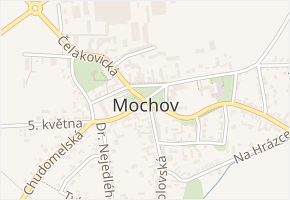 Husovo náměstí v obci Mochov - mapa ulice