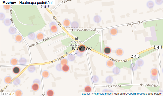 Mapa Mochov - Firmy v části obce.